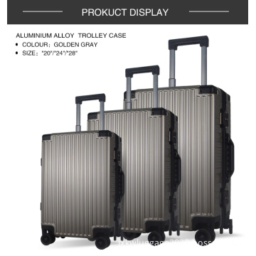 Fashionablealuminum frame travel luggage